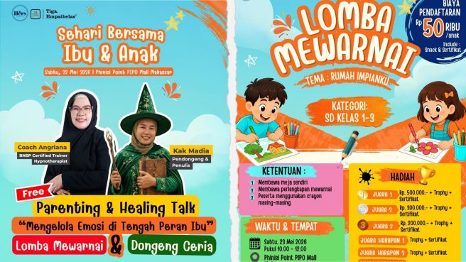 Parenting Talk, Dongeng Ceria hingga Lomba Mewarnai Bakal Ramaikan Acara HERS Community di Mal Pipo